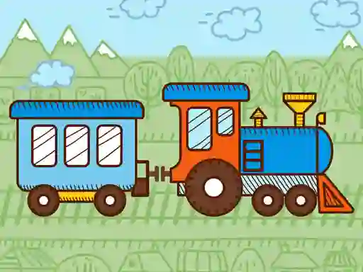 खेल Trains For Kids Coloring ऑनलाइन