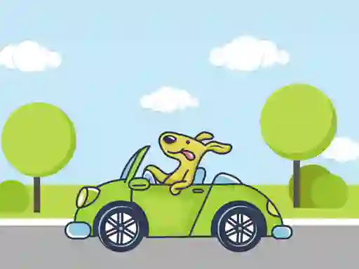खेल Animal Happy Drive Coloring ऑनलाइन
