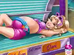 खेल Pregnant Princess Tanning Solarium ऑनलाइन