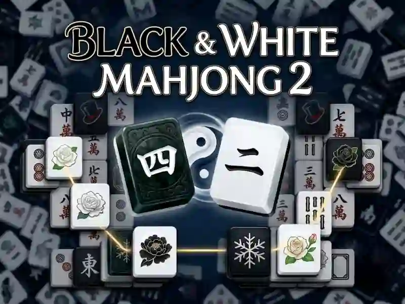 खेल Black & White Mahjong 2 ऑनलाइन