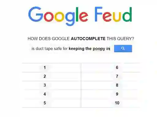 खेल Google Feud ऑनलाइन