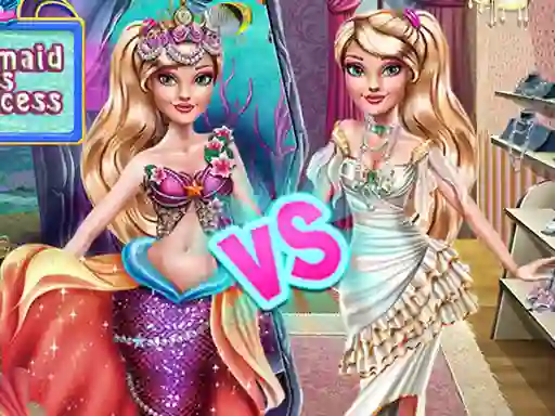 खेल Ellie Mermaid vs Princess ऑनलाइन
