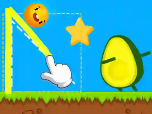 खेल Where's My Avocado Draw Lines ऑनलाइन