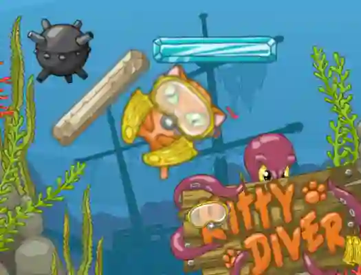खेल Kitty Diver ऑनलाइन