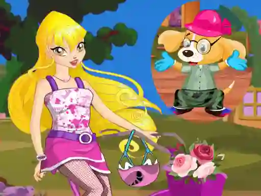 खेल Winx Stella and Puppy ऑनलाइन