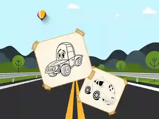 खेल Funny Cars For Kids Coloring ऑनलाइन