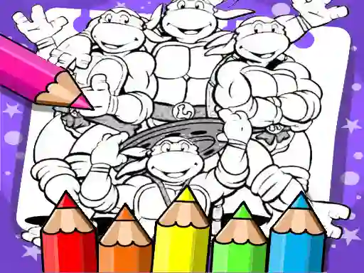 खेल Ninja Turtle Coloring Book ऑनलाइन