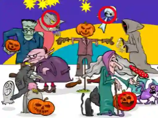 खेल Find 5 Differences Halloween ऑनलाइन