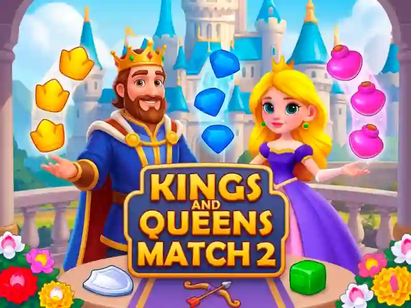 खेल Kings and Queens Match 2 ऑनलाइन