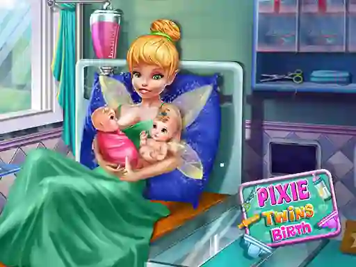 खेल Pixie Twins Birth ऑनलाइन