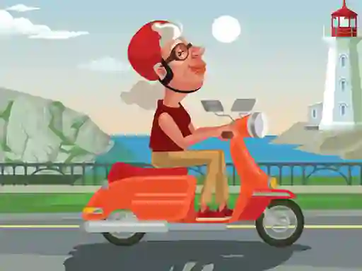 खेल City Scooter Ride Coloring ऑनलाइन