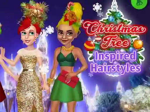 खेल Christmas Tree Inspired Hairstyles ऑनलाइन