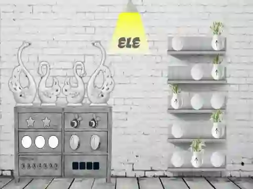 खेल Black and white House Escape ऑनलाइन