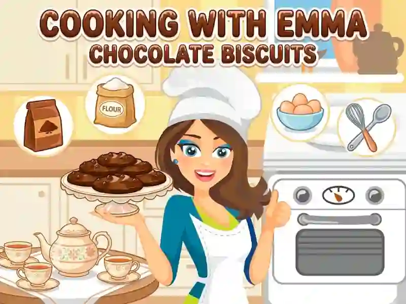 खेल Cooking with Emma Chocolate Biscuits ऑनलाइन