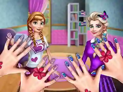 खेल Princesses Nails Salon ऑनलाइन