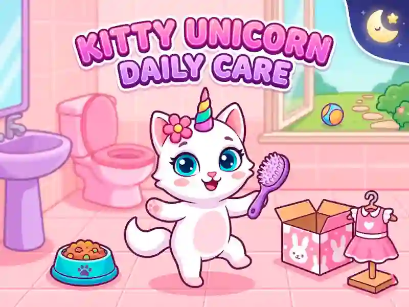 खेल Kitty Unicorn Daily Care ऑनलाइन