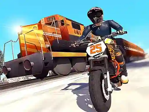 खेल Trail Bike vs Train Race ऑनलाइन