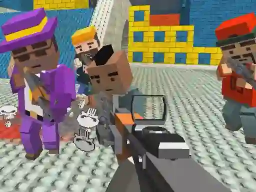 खेल GunGame shooting warfare: blocky gangster ऑनलाइन