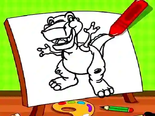 खेल Easy Kids Coloring Dinosaur ऑनलाइन