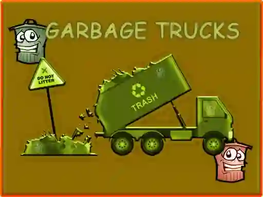 खेल Garbage Trucks Hidden Trash Can ऑनलाइन
