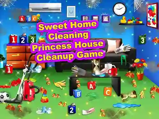 खेल Sweet Home Cleaning: Princess House Cleanup Game ऑनलाइन