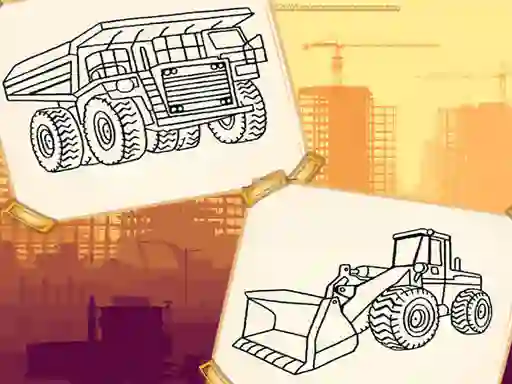 खेल Construction Trucks Coloring ऑनलाइन