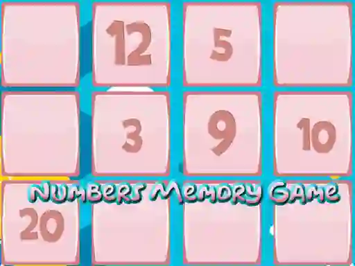 खेल Memory Game With Numbers ऑनलाइन