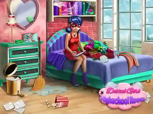 खेल Dotted Girl: Highschool room ऑनलाइन