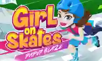 खेल Girl on Skates Paper Blaze ऑनलाइन