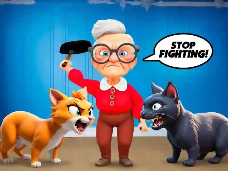 खेल Cat and Granny ऑनलाइन