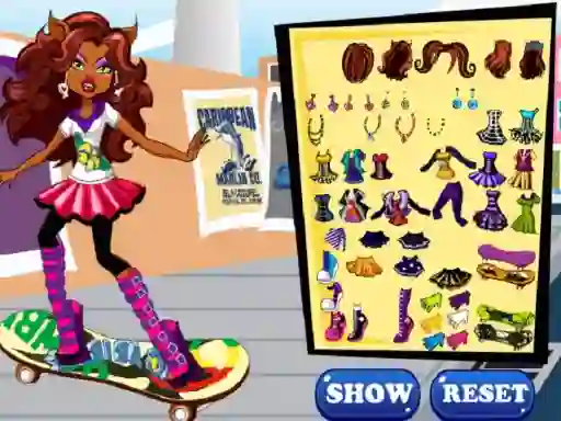 खेल Clawdeen skates ऑनलाइन