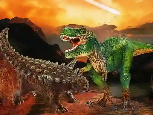 खेल Dinosaurs Fight Jigsaw ऑनलाइन