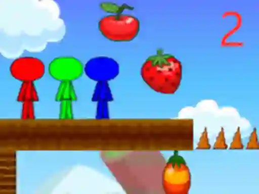 खेल Stickman Bros In Fruit Island 2 ऑनलाइन