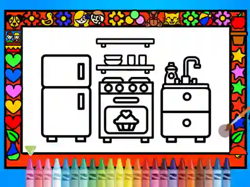 खेल Color and Decorate Rooms ऑनलाइन
