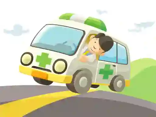 खेल Cartoon Ambulance ऑनलाइन
