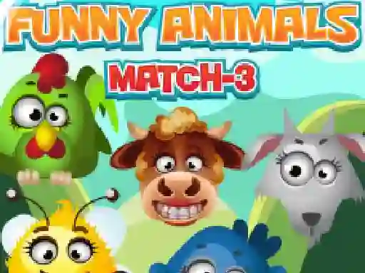 खेल Funny Animals Match 3 ऑनलाइन