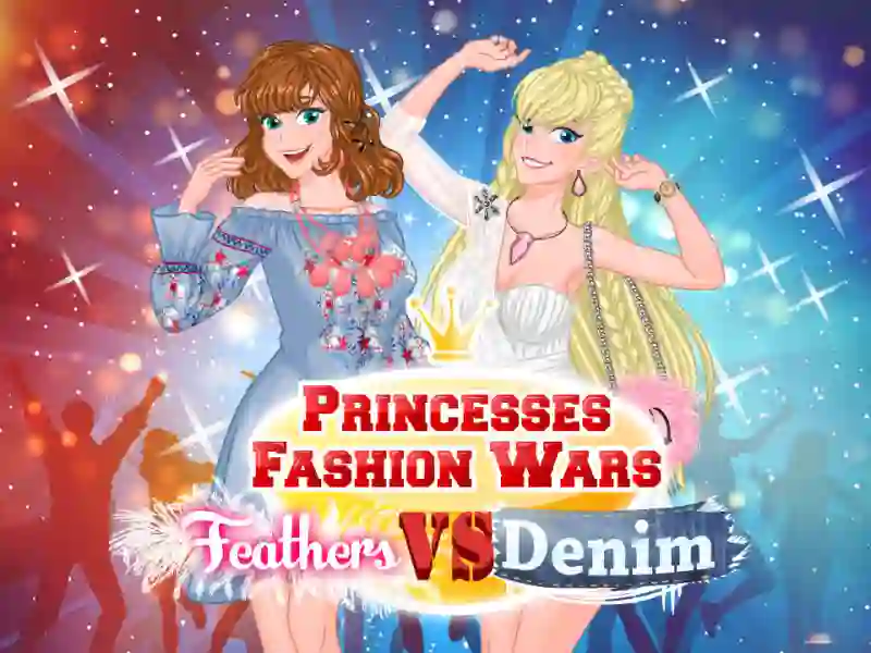खेल Princesses Fashion Wars Feathers VS Denim ऑनलाइन