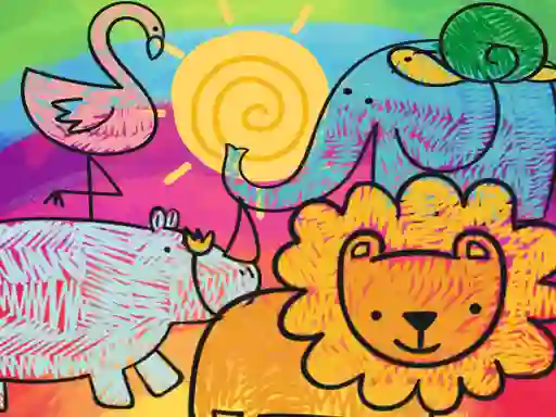 खेल Little Animals Coloring ऑनलाइन