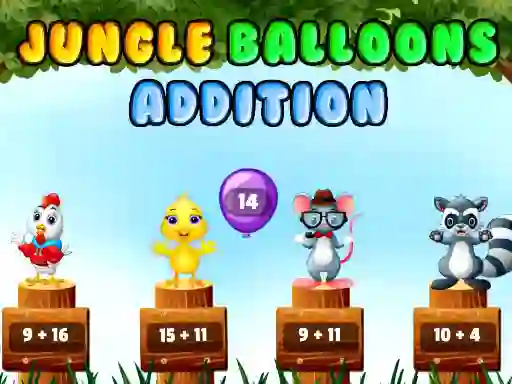 खेल Jungle Balloons Addition ऑनलाइन