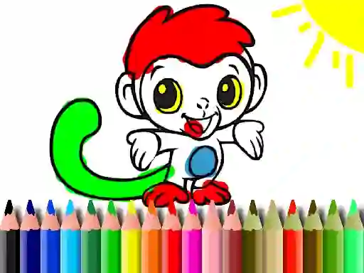खेल Back To School: Monkey Coloring ऑनलाइन