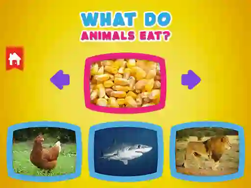 खेल What Do Animals Eat? ऑनलाइन