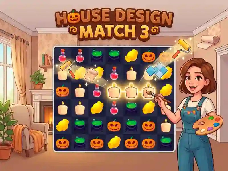खेल House Design Match 3 ऑनलाइन
