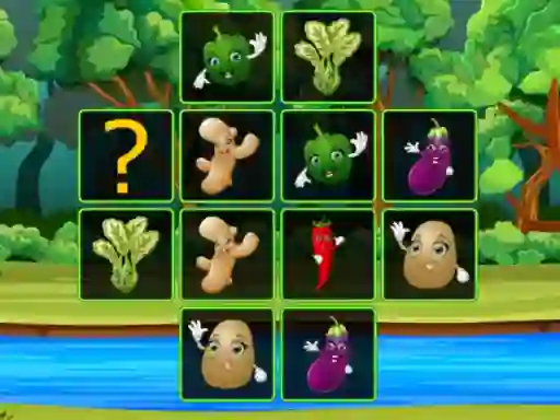 खेल Vegetable Cards Match ऑनलाइन