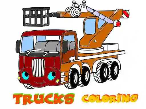 खेल Funny Trucks Coloring ऑनलाइन