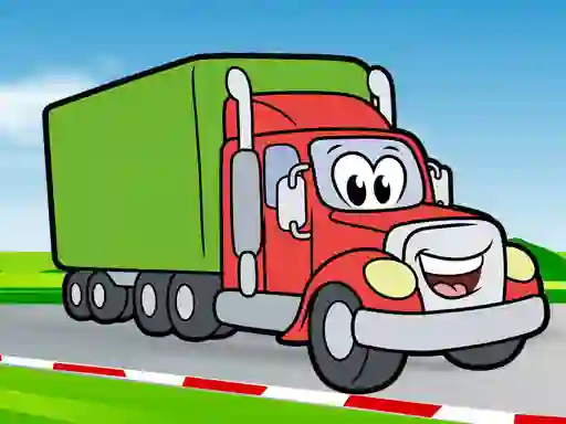 खेल Happy Trucks Coloring ऑनलाइन