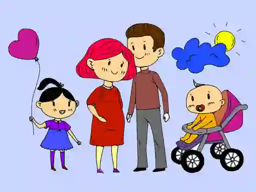 खेल Happy Family Coloring Book ऑनलाइन