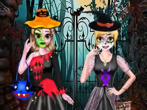 खेल Sister's Halloween Dresses ऑनलाइन