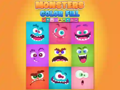 खेल Monsters Color Fill ऑनलाइन