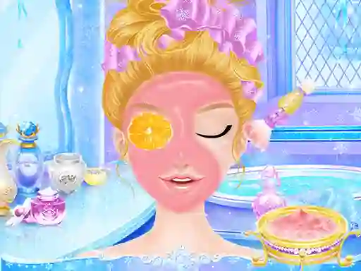 खेल Princess Salon Frozen Party ऑनलाइन