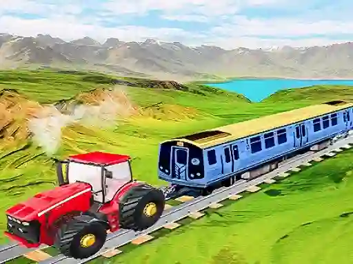 खेल Chained tractor towing train ऑनलाइन